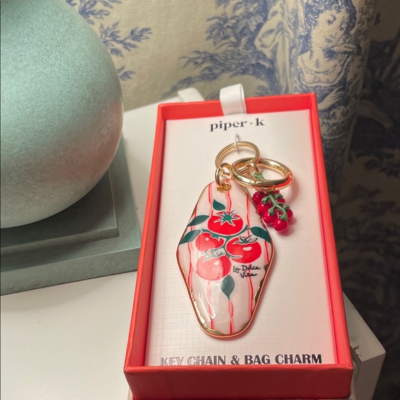Piper K Accessories - Piper-k Tomato Design Key Chain & Bag Charm